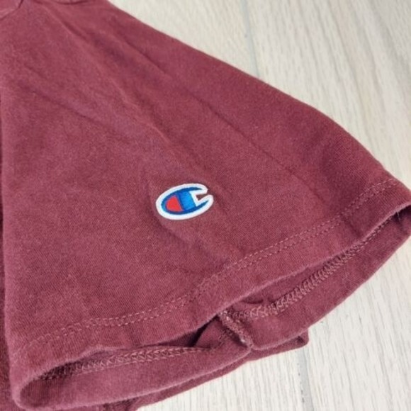 Champion Authentic Athleticwear T-Shirt Mens Large Burgandy Short Sleeve Crew - Picture 4 of 7